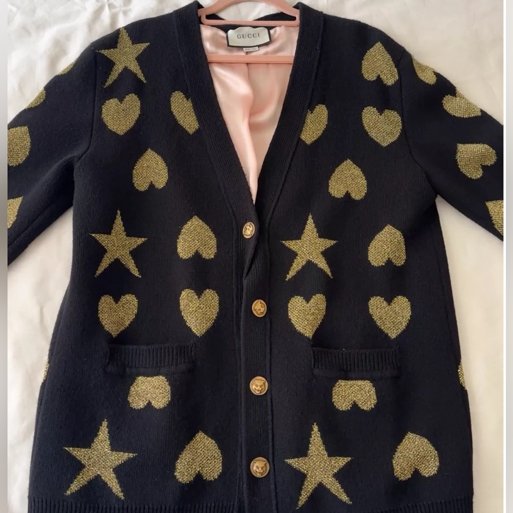 Gucci star and heart cardigan
